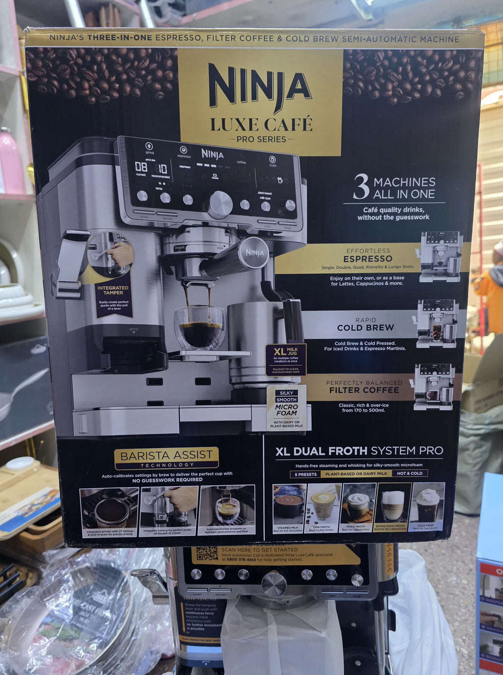 Ninja 701 Luxe Café Pro Series – 3-in-1 Espresso, Filter Coffee & Cold Brew Machine