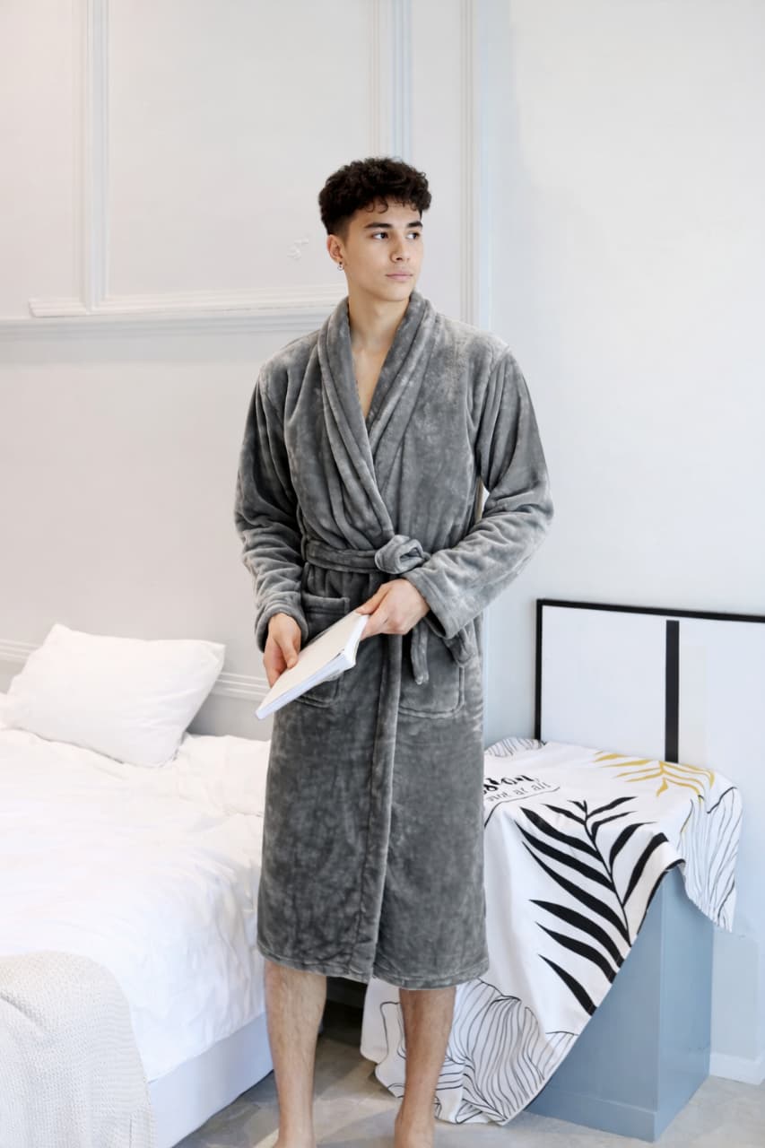 Fleece bathrobe