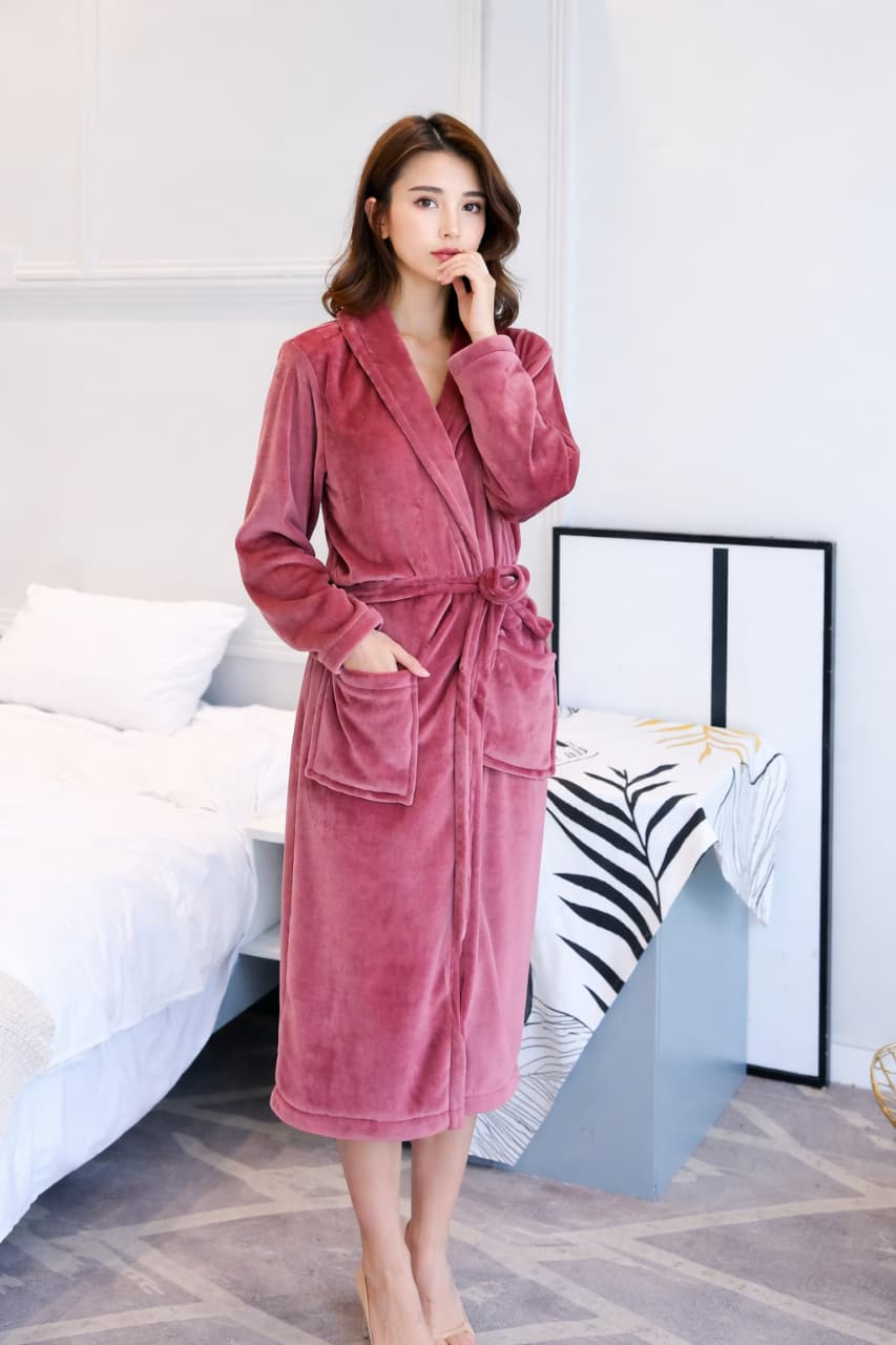Fleece bathrobe