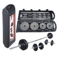 50Kg Dumbbell and Barbell Weight Set with Carrying Case - Complete Home Gym Kit