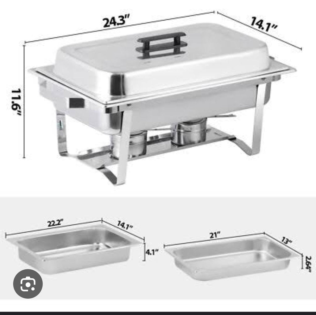 High quality stainless steel 11L chaffing dish with an 2 compartments