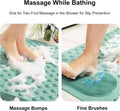 Non-Slip Shower Foot Massage Mat with Scrubber and Suction Cups