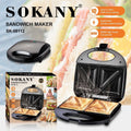 SOKANY Sandwich Maker SK-08112 - 800W Compact Sandwich Press