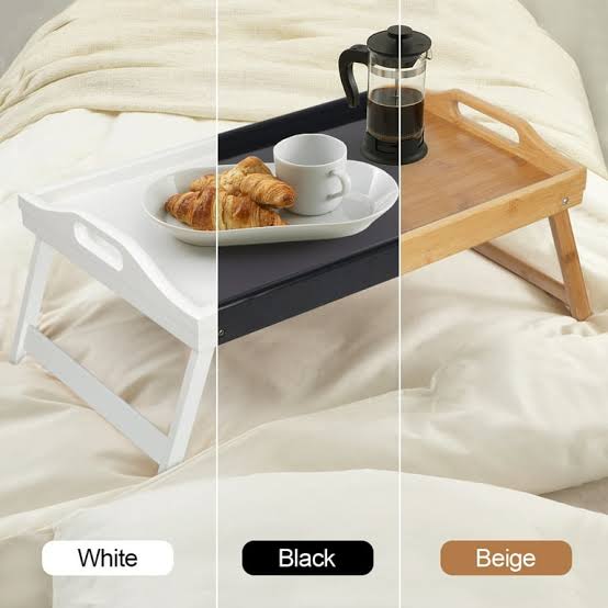Foldable Bed Tray Table with Adjustable Legs