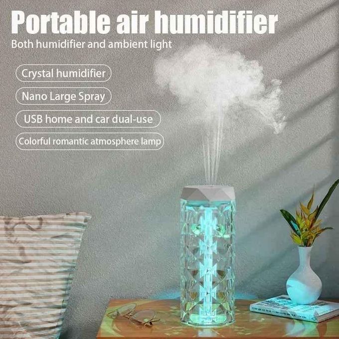 Intelligent Humidifier with Diamond Design - USB Rechargeable Air Moisturizer
