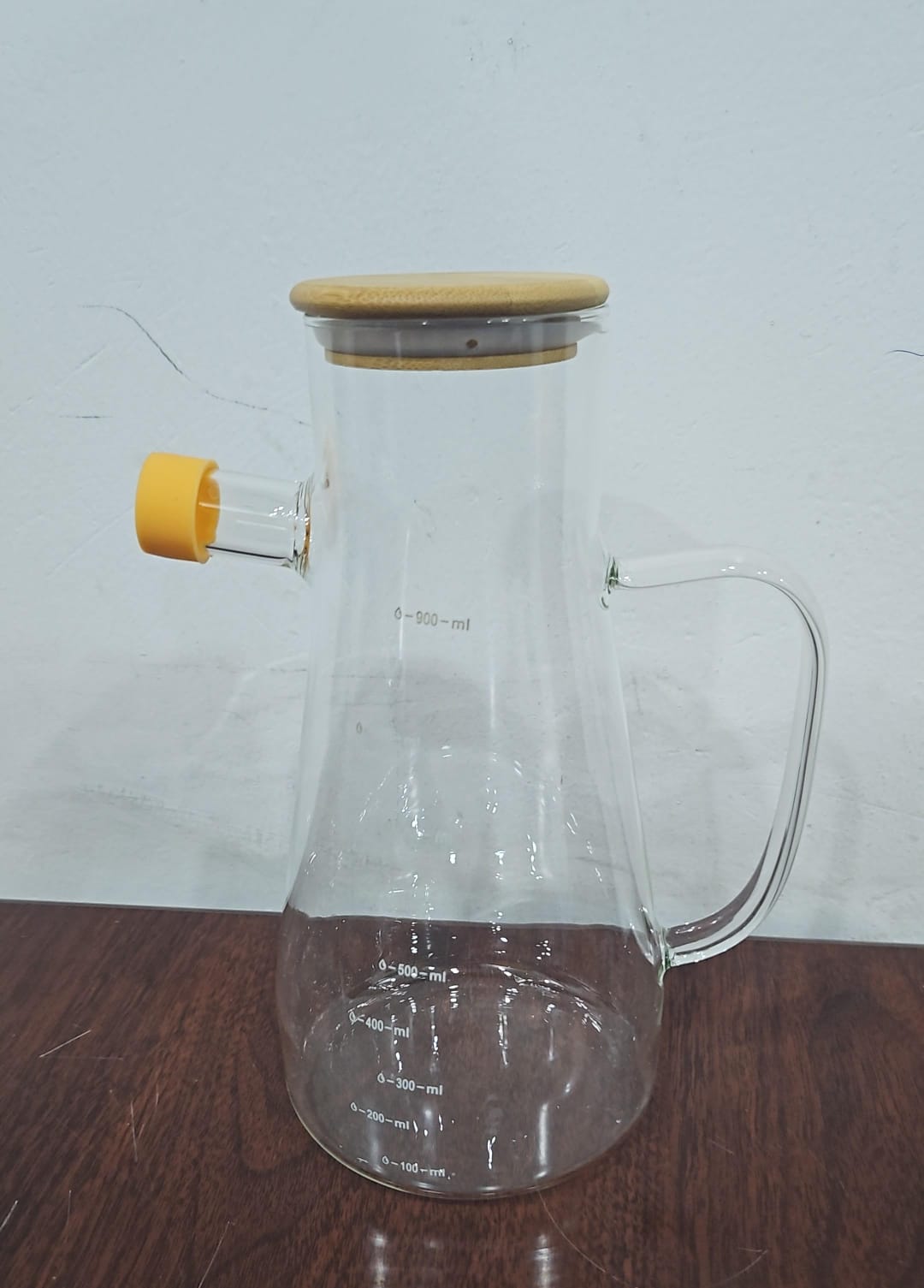 Glass Oil and Vinegar Dispenser Set with Wooden Cork