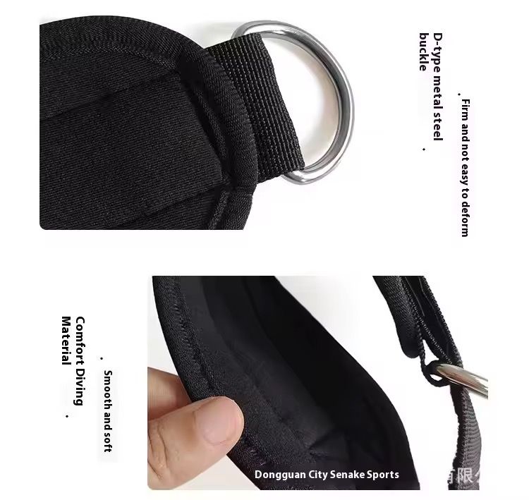 Ankle Straps for Cable Machine - Padded Fitness Cuffs with D-Ring Attachment