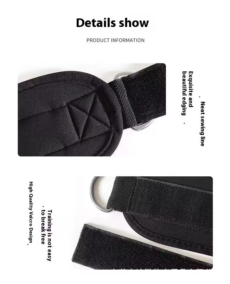 Ankle Straps for Cable Machine - Padded Fitness Cuffs with D-Ring Attachment