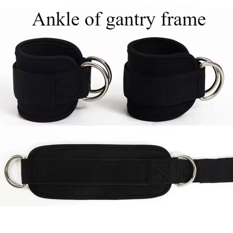 Ankle Straps for Cable Machine - Padded Fitness Cuffs with D-Ring Attachment