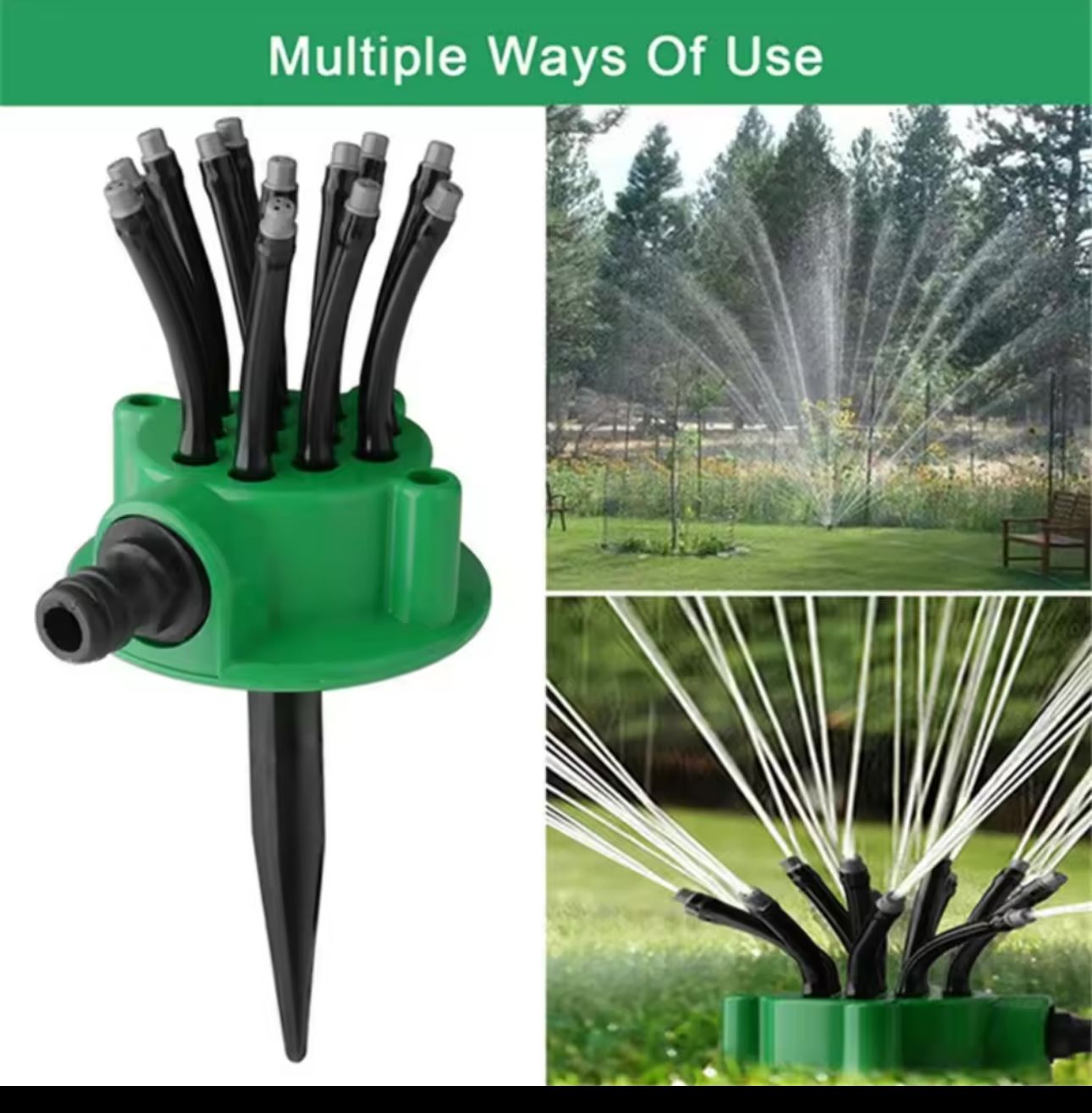 360° Rotating Lawn Sprinkler - Multi-Arm Garden Water Sprayer for Lawn and Garden