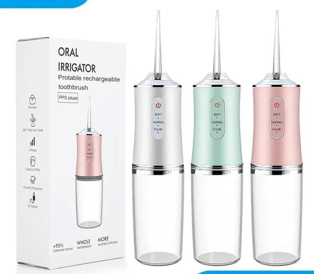Portable Oral Irrigator Water Flosser - Rechargeable Cordless Dental Water Pick with IPX5 Waterproof