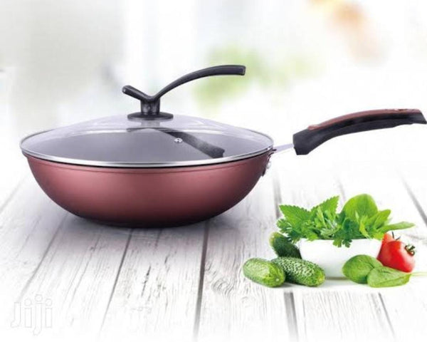 Deep Non-Stick Frying Pan with Lid 34cm