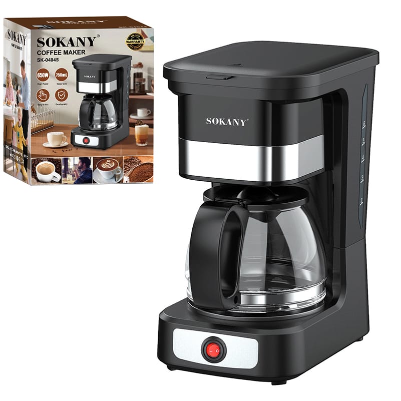 Sokany Coffee Maker SK-04045 | 650W | 750ml Glass Carafe