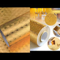 Gold Aluminium Foil Self-Adhesive Kitchen Liner | Oil & Waterproof | 60cm x 500cm