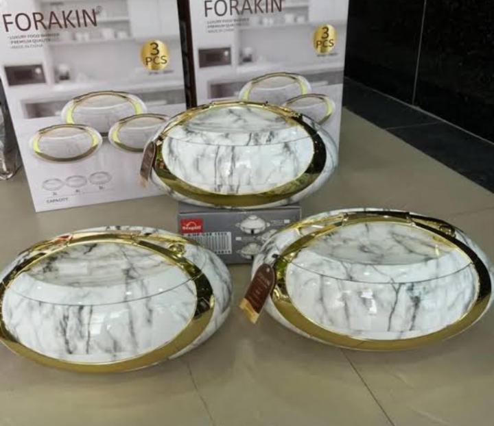 Luxury Hotpot Set 3PCS with Golden Handle – 3L, 4L & 5L