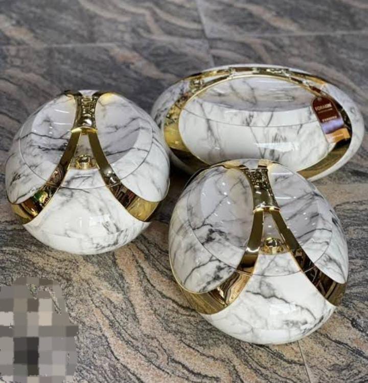Luxury Hotpot Set 3PCS with Golden Handle – 3L, 4L & 5L
