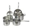 10PCS Premium Triply Hammered Stainless Steel Cookware Set | HoneyComb Pattern | All Cooktops