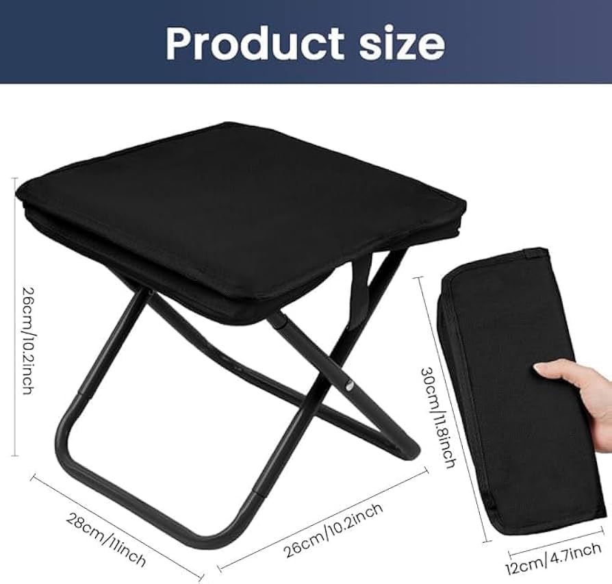 Portable Foldable Stool with Carry Bag – 2 Colours | Holds up to 150kg