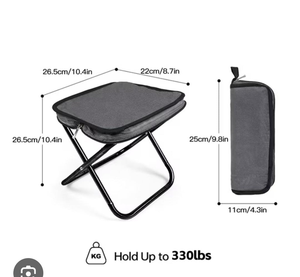 Portable Foldable Stool with Carry Bag – 2 Colours | Holds up to 150kg