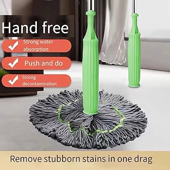 New Upgrade 144cm Hand-Free Pocket Wringing Mop – Self-Wringing Floor Mop