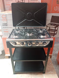 Eurochef 5-Burner Deluxe Standing Gas Stove with Storage Shelves LC-6015