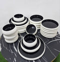 24pcs Elegant White Double Glaze Ceramic Dinner Set