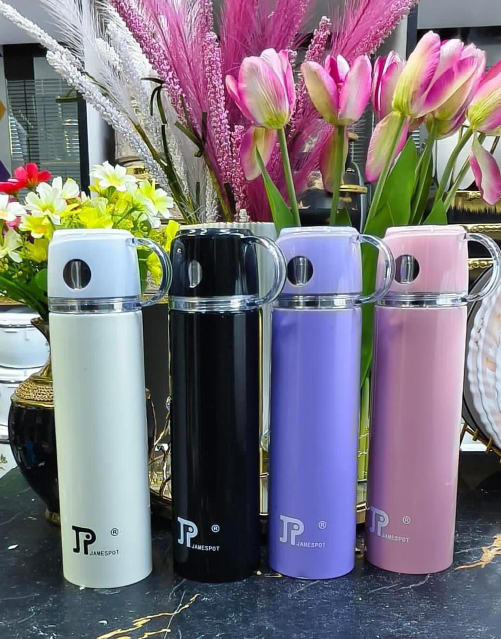 JP Insulated Stainless Steel Water Bottle - Vacuum Flask with Handle