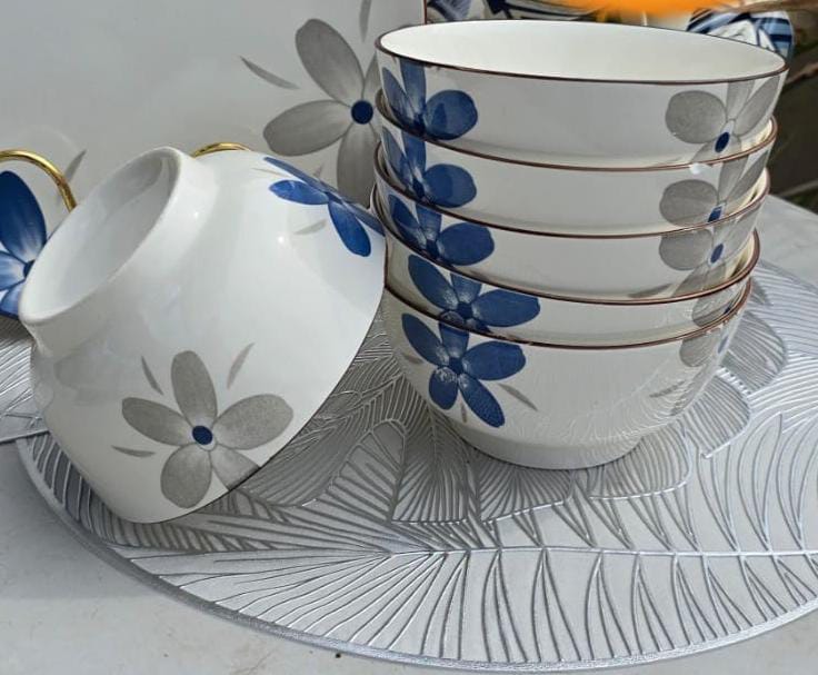 5.5 Inch Ceramic Bowl with Floral Design