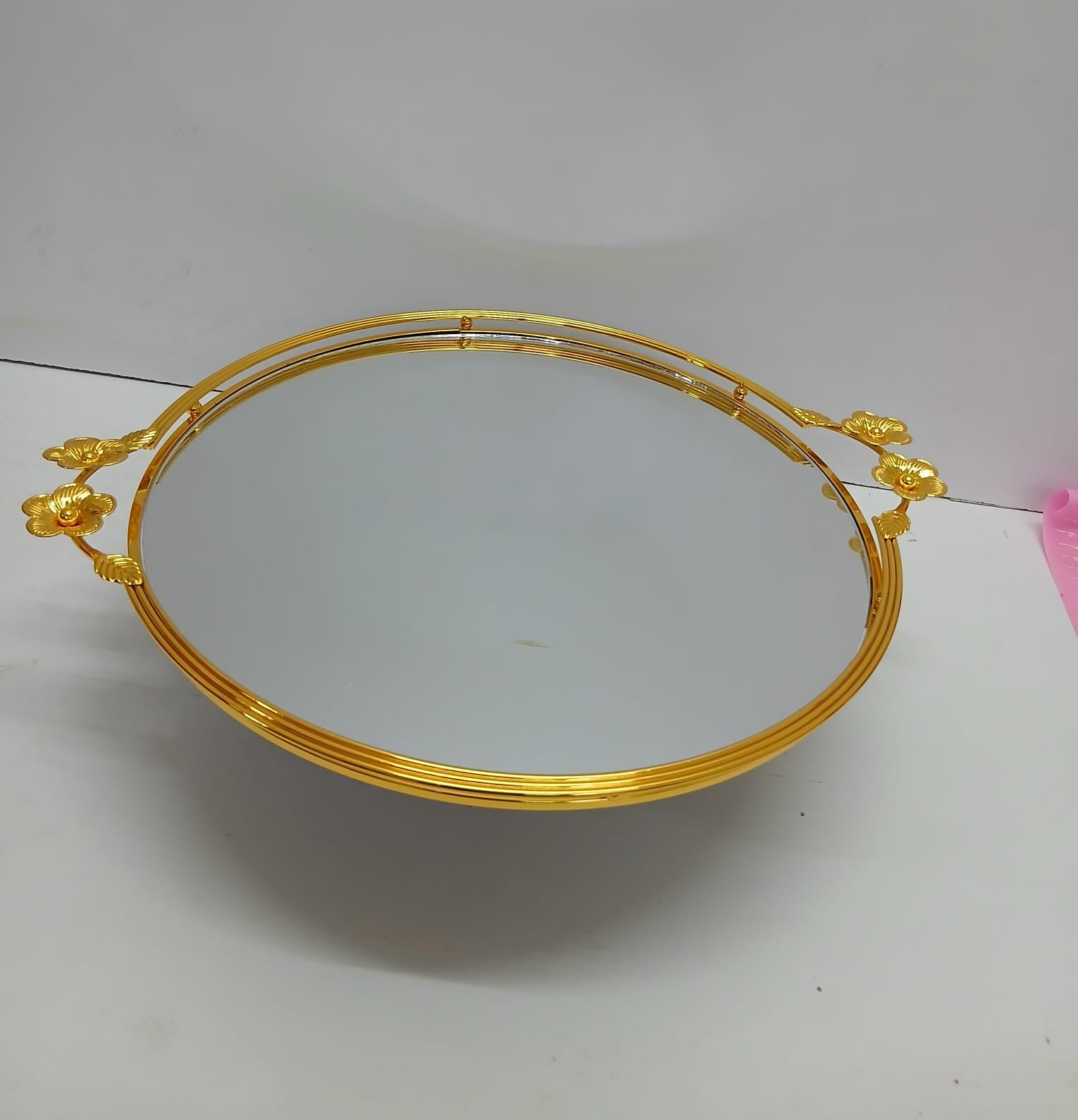 Nordic Vintage Decorative Tray Marble Tempered Glass Gold Silver Dining Cosmetics Vanity Organizer