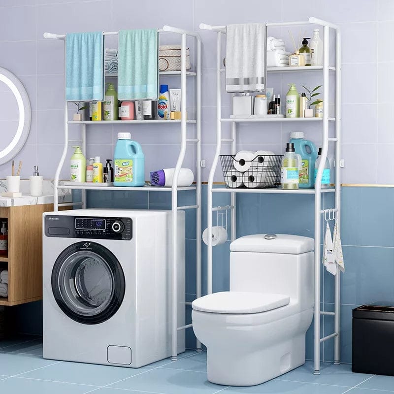 Over-Toilet/washing mashine  Storage Rack - 3-Tier Bathroom Organizer with Towel Bars and Hooks