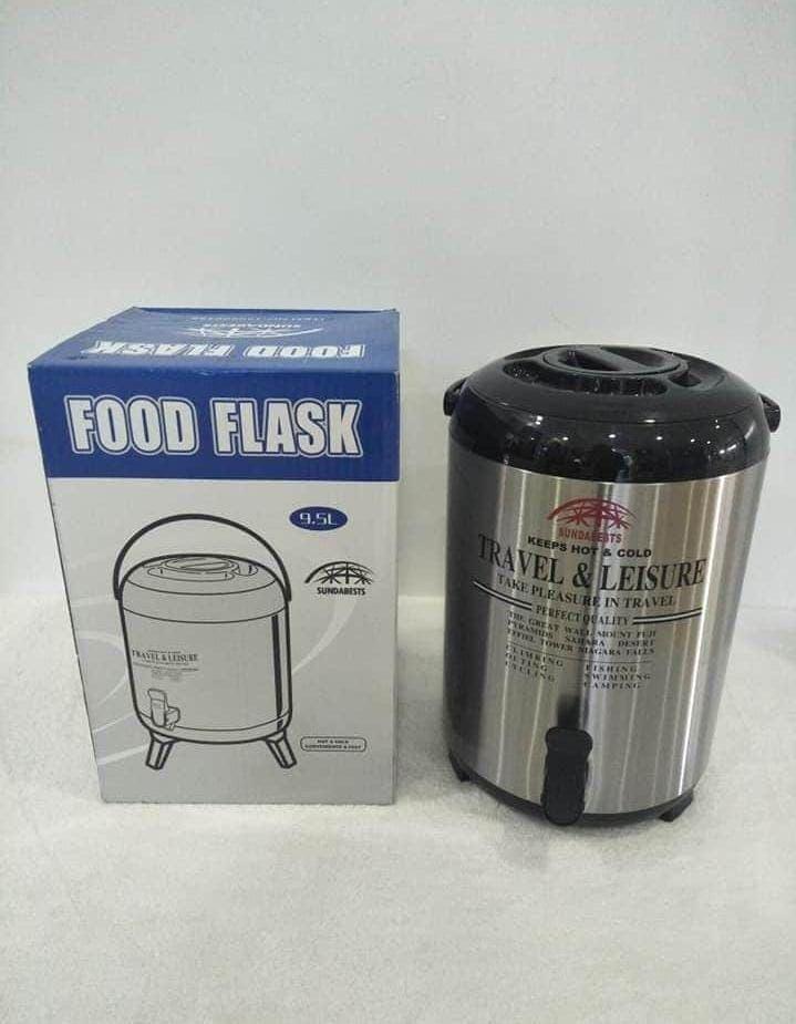 Insulated Food Flask 9.5L - Travel & Leisure Hot & Cold Container