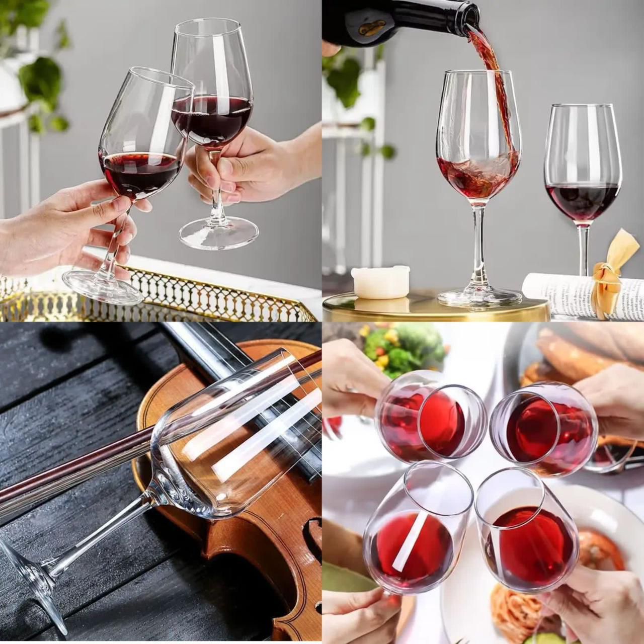 Premium Wine Glasses Set - Elegant Crystal Glass Collection
