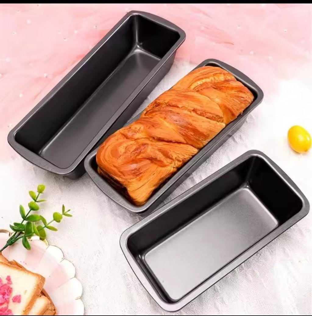 Bread Baking Tin Non-Stick Loaf Pan Black Carbon Steel Rectangle Bakeware