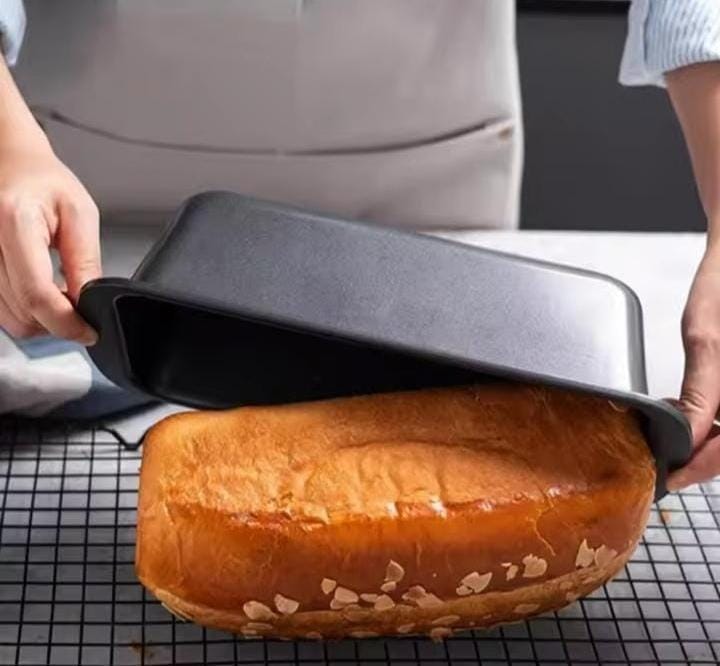 Bread Baking Tin Non-Stick Loaf Pan Black Carbon Steel Rectangle Bakeware