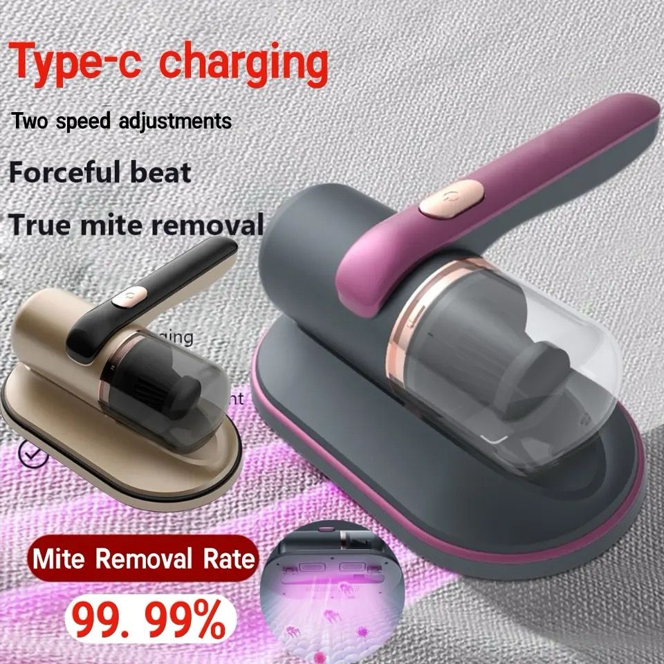 UV Bed Vacuum Cleaner with Mite Removal - Handheld Mattress Cleaner with 99.99% Dust Mite Elimination