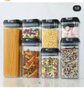 Airtight Food Storage Container Set - Clear Plastic Canisters with Press-Lock Lids