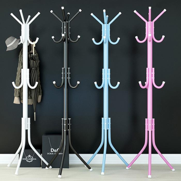 Standing Coat Rack - Multi-Hook Hall Tree with Stable Base