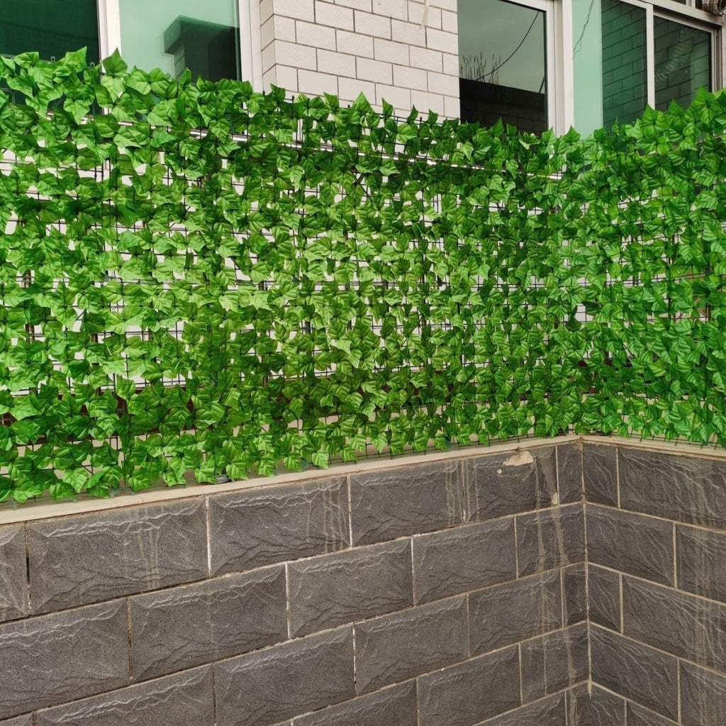 Artificial Ivy Privacy Fence Screen - Expandable Faux Greenery Wall Panel