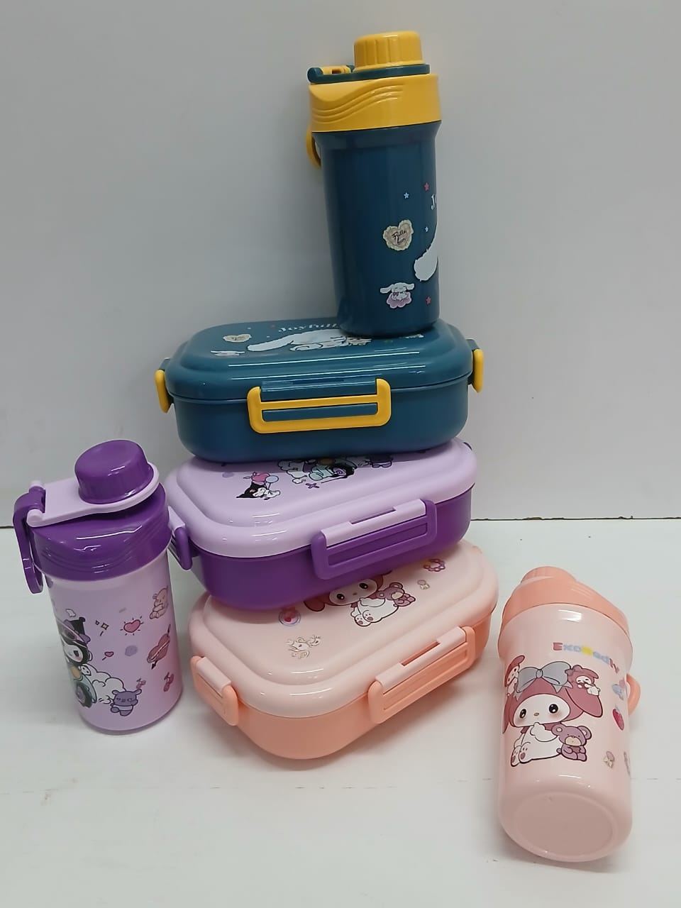 Kids Gift Pack Snack Set - 2-in-1 Lunch Box (1000ml) and Water Bottle (500ml)