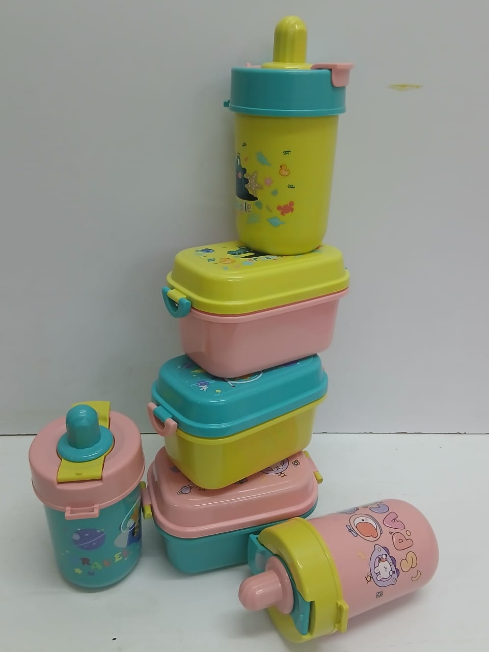 Kids Gift Pack Snack Set - 2-in-1 Lunch Box (1000ml) and Water Bottle (500ml)