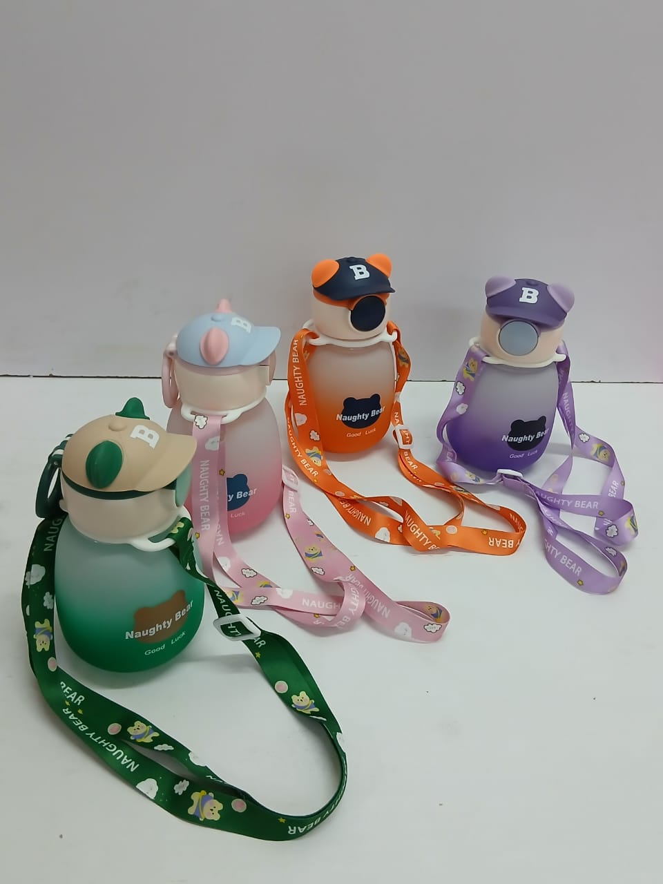 Naughty Bear Kids Water Bottle 500ml with Lanyard - BPA Free