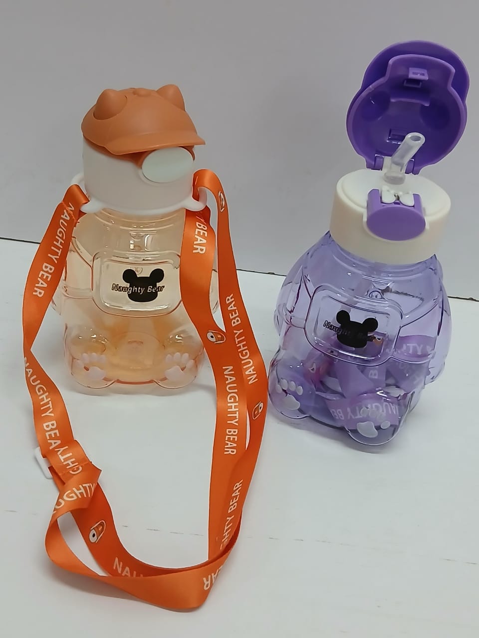 Naughty Bear Kids Water Bottle 500ml with Lanyard - BPA Free