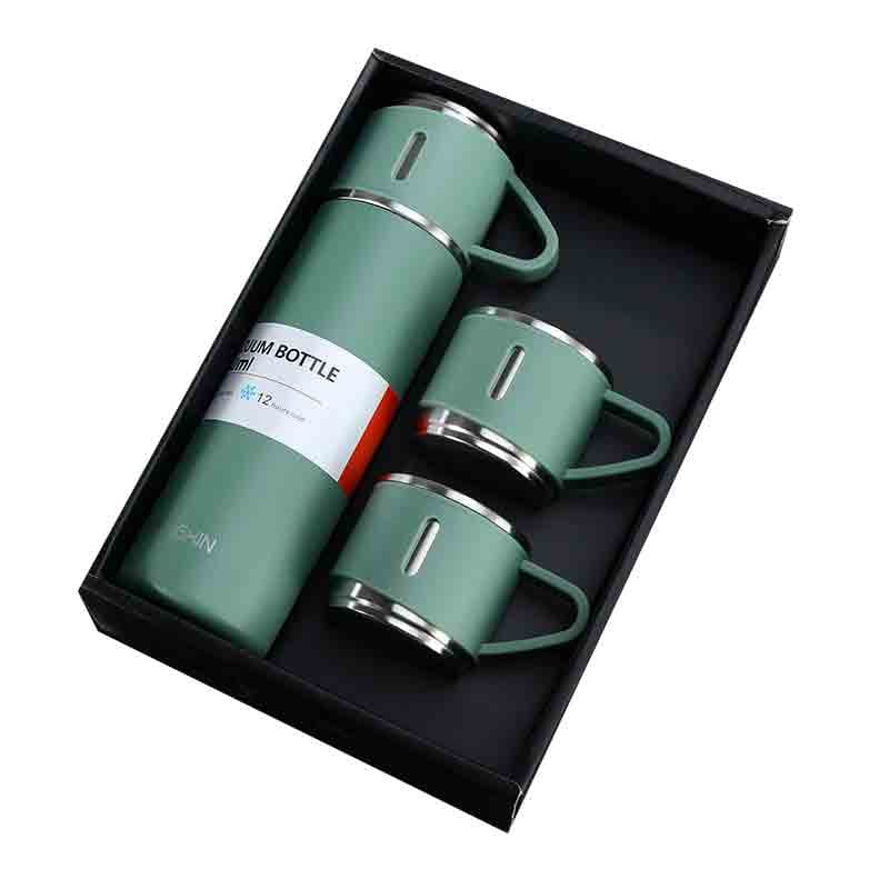 Unbreakable Stainless Steel Gift Pack - Thermocup 500ml + 130ml Cups & Gift Bag