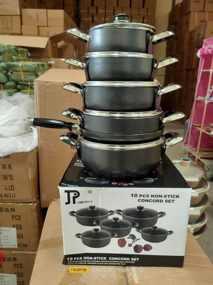 JP Jamespot 10-Piece Non-Stick Concord Sufuria Set