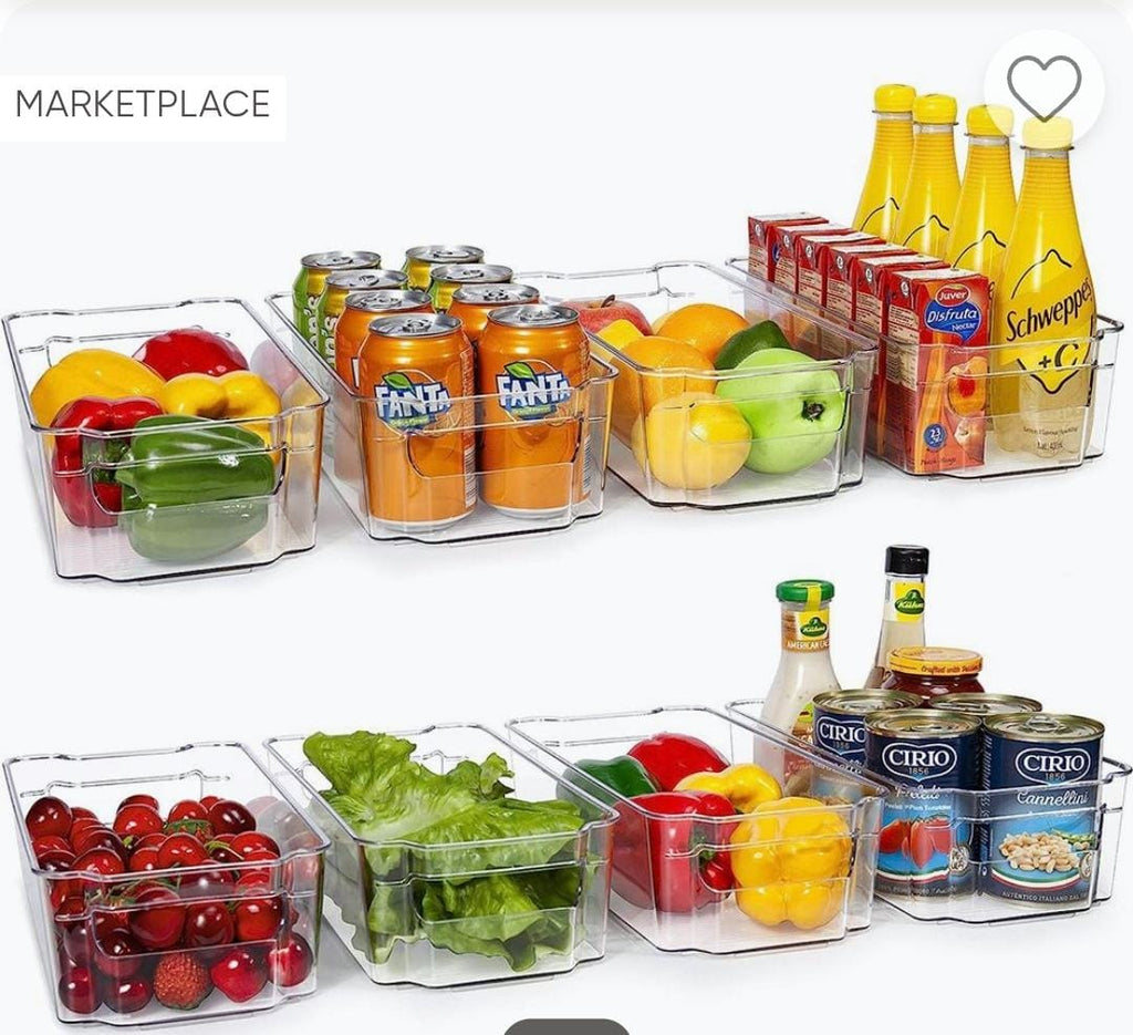 Clear Acrylic Fridge Storage Organizer Bin