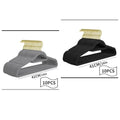 Velvet Hangers 360° Rotatable Non-Slip Clothes Hangers - Pack of 10 Grey/Black 41cm
