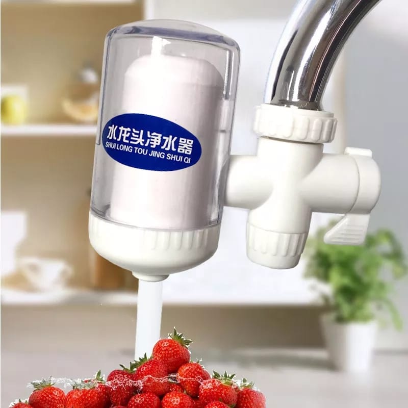 Faucet Water Filter with Ceramic Cartridge - Removes Chlorine & Heavy Metals, Filters 10,000L
