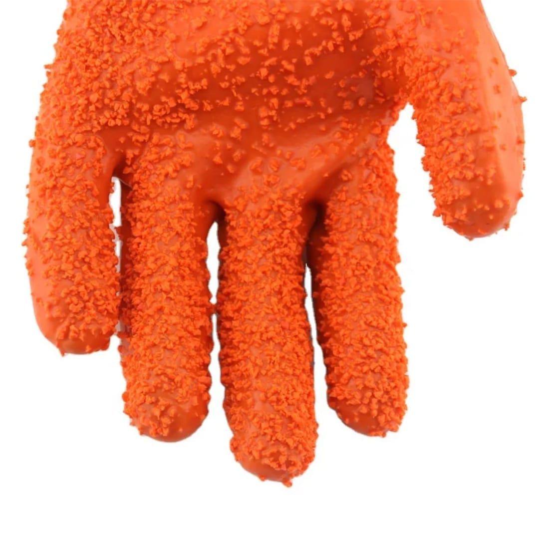 Silicone Latex Studded Cleaning Gloves - Waterproof Non-Slip Kitchen Dishwashing Gloves