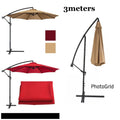 3M Cantilever Parasol with Replaceable Cover - UV Protection Garden Umbrella