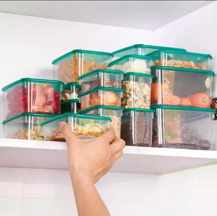 17-Piece Fresh-Keeping Food Storage Container Set - Refrigerator Organizer
